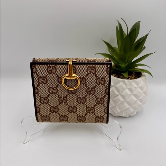 Gucci GG Horse Bit Compact Wallet #524 - Picture 1 of 6